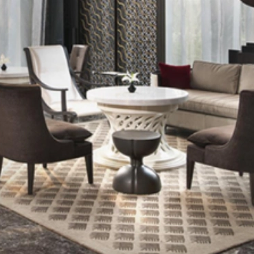 فندق Round Pired Fence Table Table Thualization Furniture Furniture